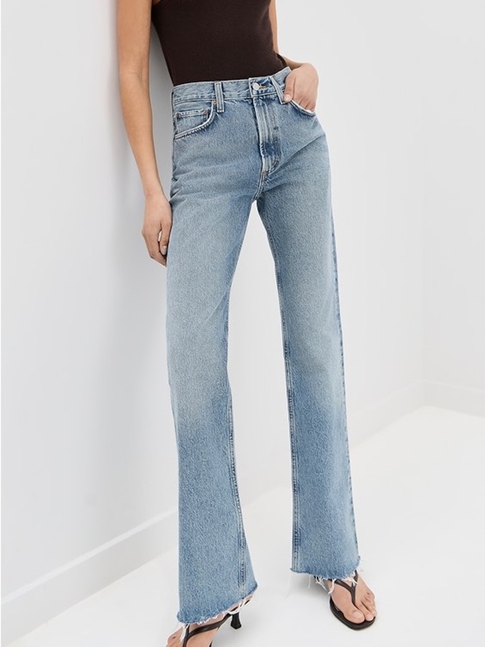 AGOLDE Leena Baby Flare Jeans- Stage, Sz 29